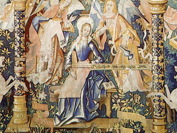tapisserie de la Vierge aux tablettes Reims