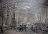 Intérieur d'un haut fourneau 1846